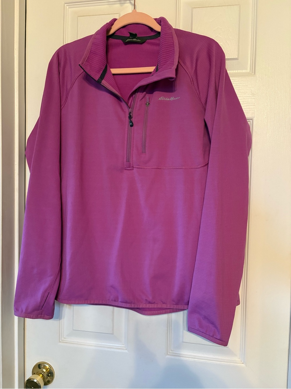 Eddie Bauer Purple Quarter-Zip Pullover